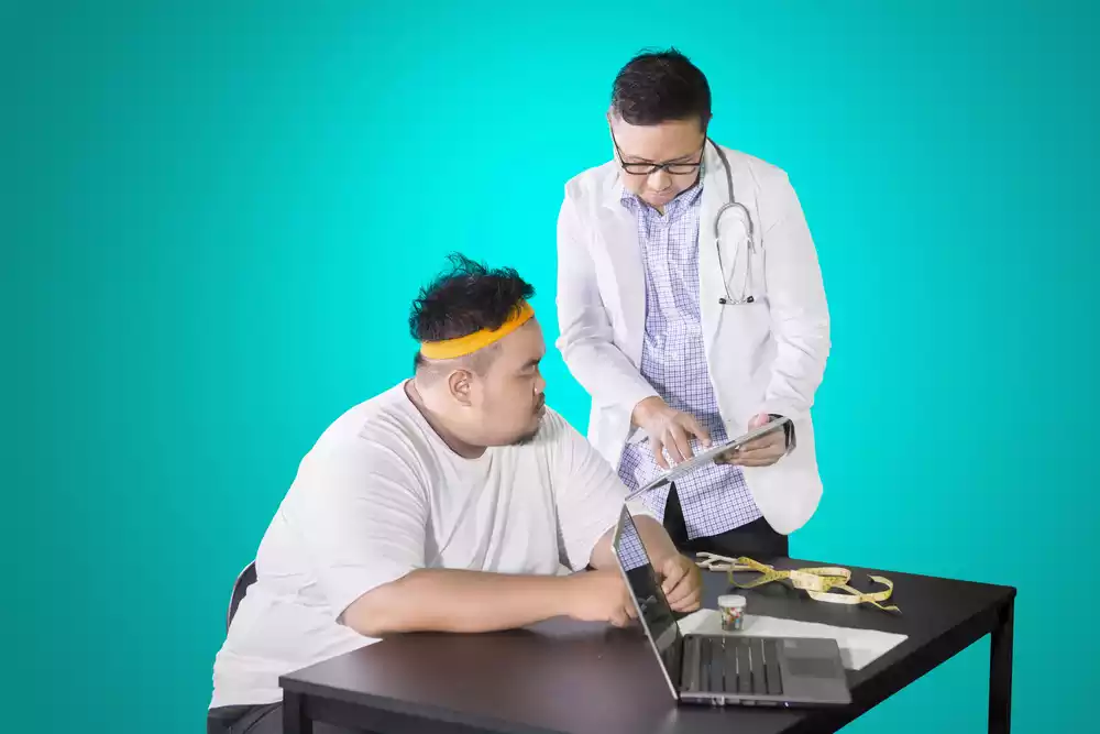 Doctor with patient
